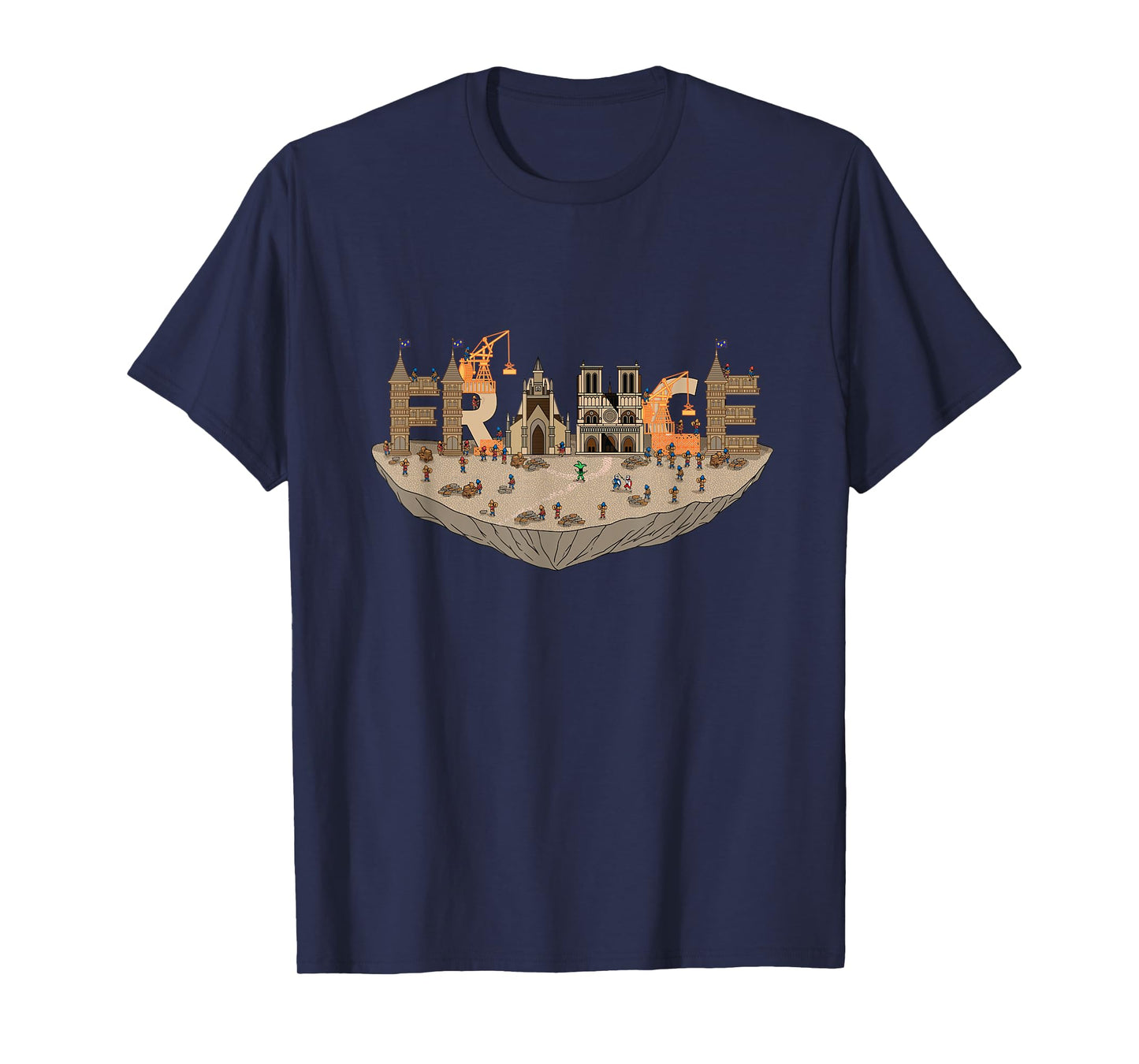 Medieval French History Lover Construction Word Art - France T-Shirt