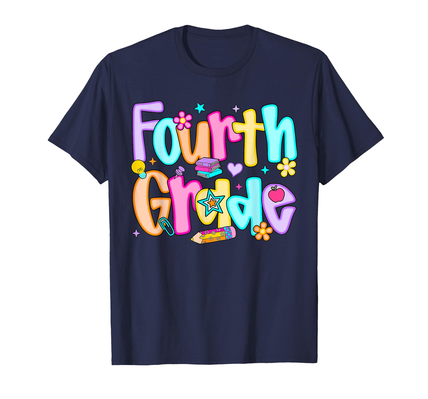 Preppy Fourth Grade Back To School 4th Grade Teachers Girls T-Shirt
