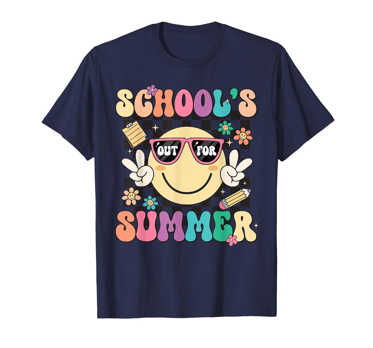 Last Day Of School Retro Schools Out For Summer Teacher Kids T-Shirt