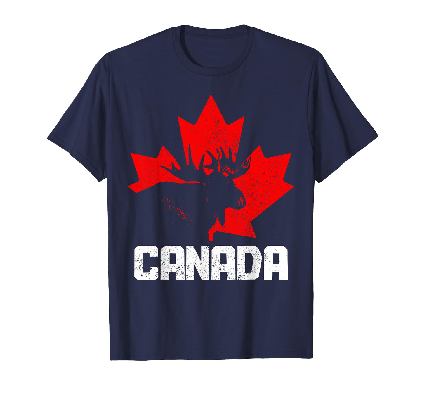 Canada Moose Maple Leaf Pride Vintage Canadian Flag T-Shirt