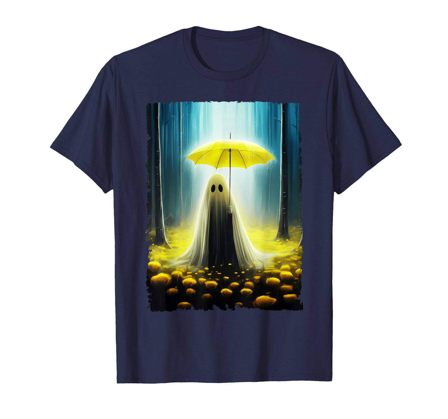 Vintage Floral Ghost Halloween Costume Gothic Ghost Spooky T-Shirt