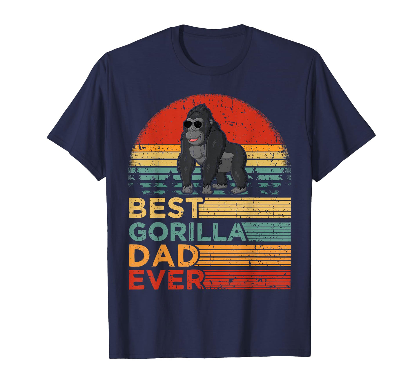 Best Gorilla Dad Ever Funny Vintage Gorilla Father's Day T-Shirt
