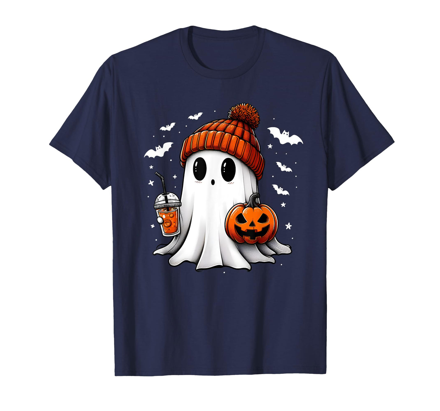 cute halloween ghost drink pumpkin T-Shirt