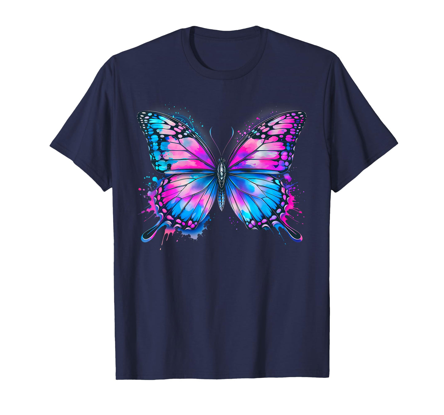 Cute Colorful Watercolor Butterfly Beautiful Aesthetic T-Shirt