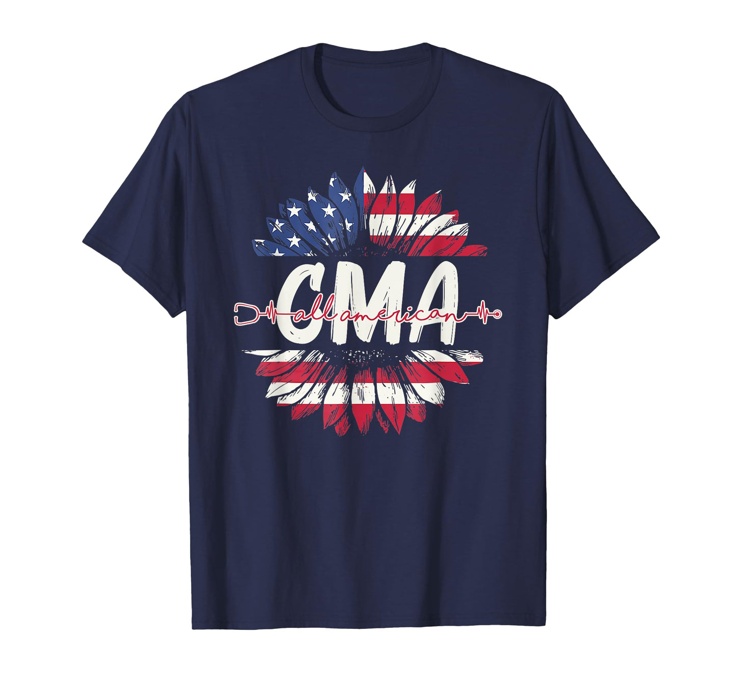 All American CMA Life American Flag Sunflower 4th Of July T-Shirt