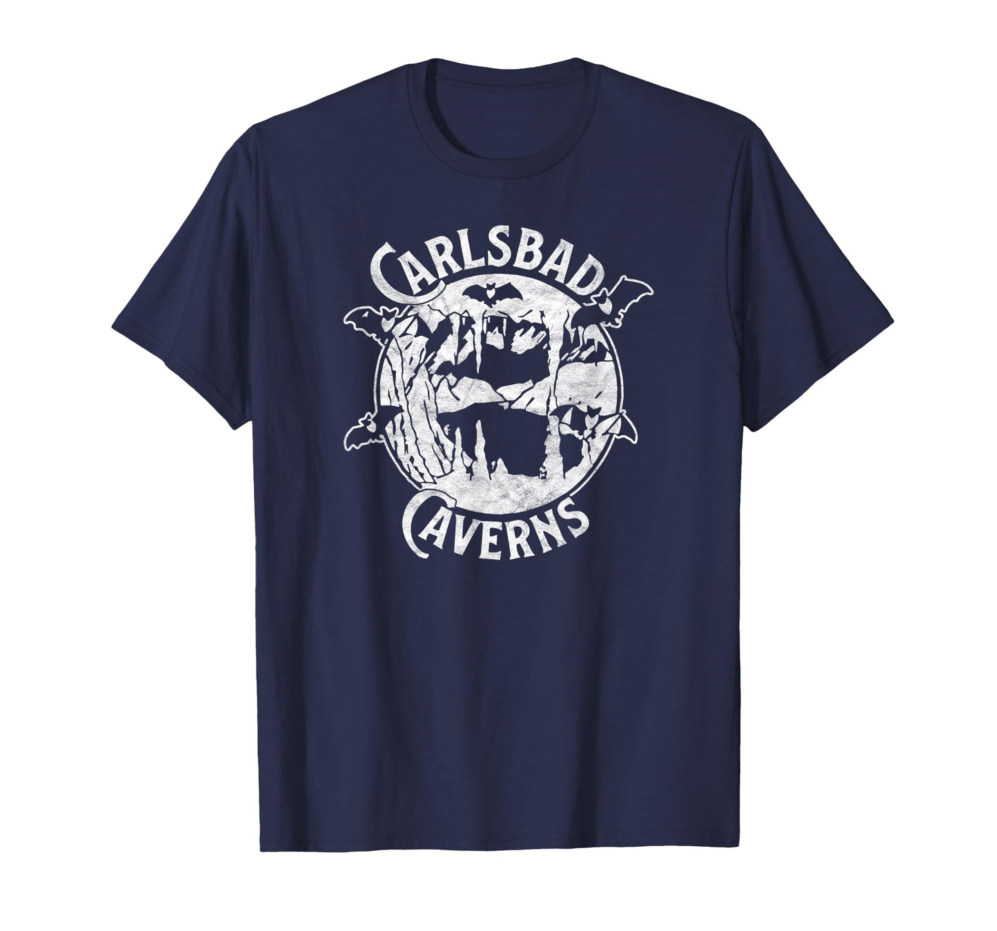 Carlsbad Caverns National Park Retro Cave & Bat Design T-Shirt