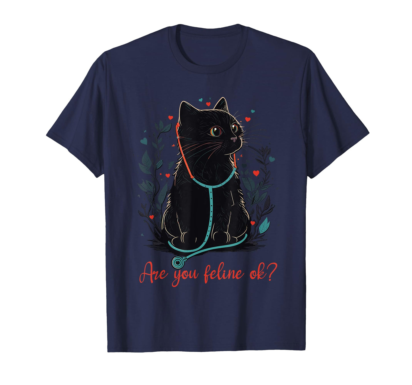 Retro Cat Nurse Gifts Nurse Week Gifts Funny Nurse T-Shirt