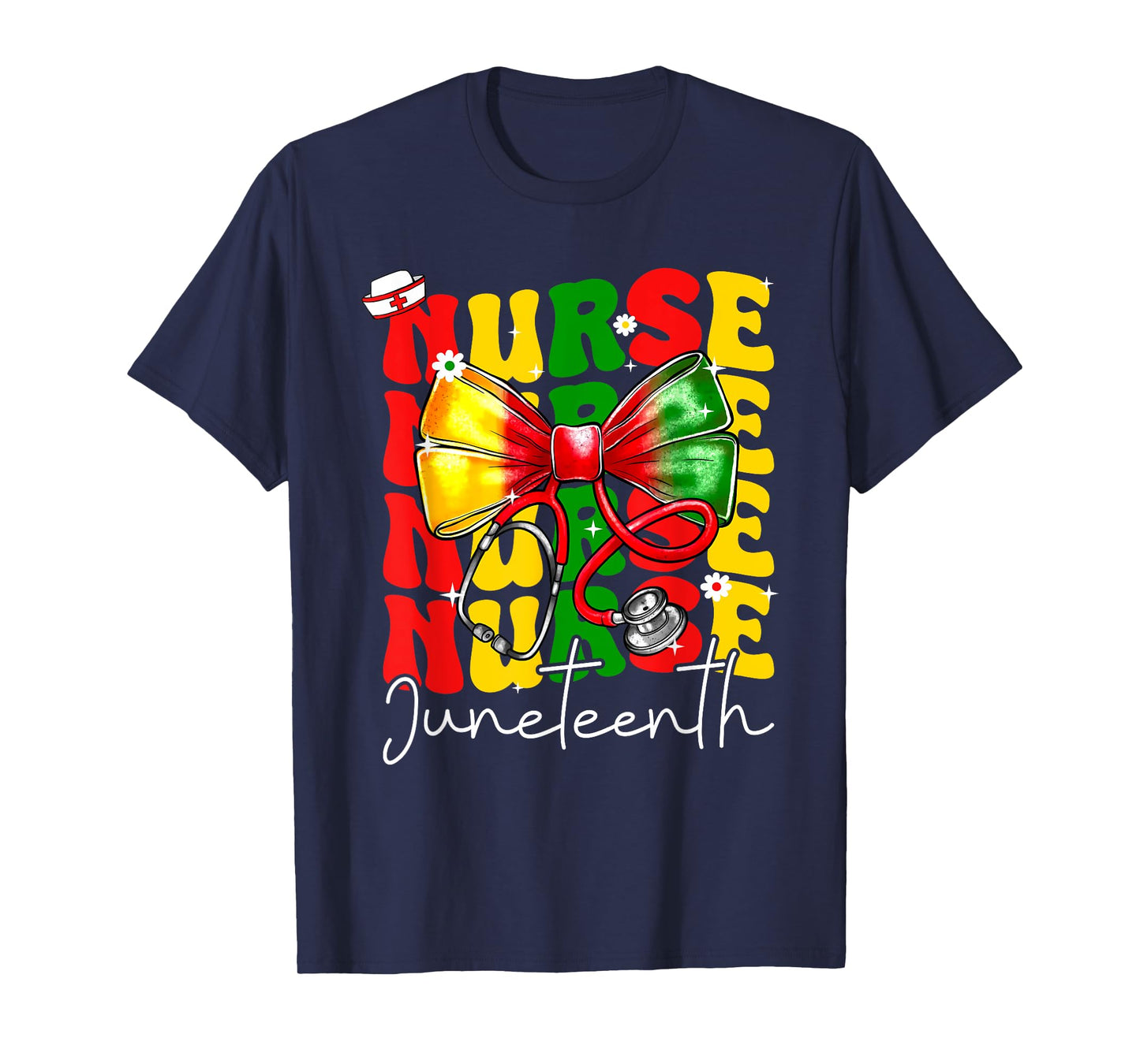Juneteenth Nurse Black Freedom Day 1865 Black History Month T-Shirt