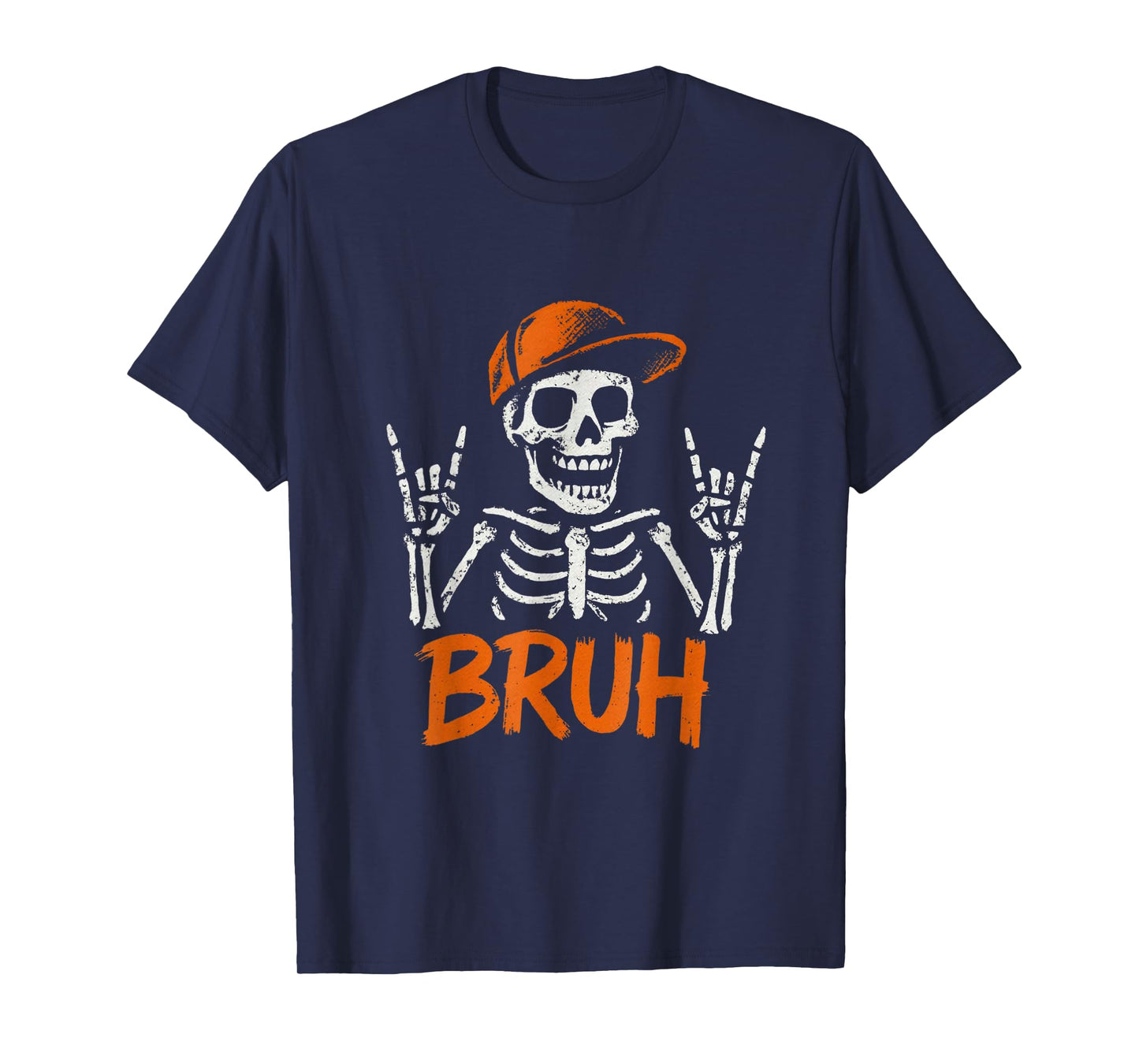 Cool Bruh Skeleton Rock On Halloween Men Boys Kids T-Shirt