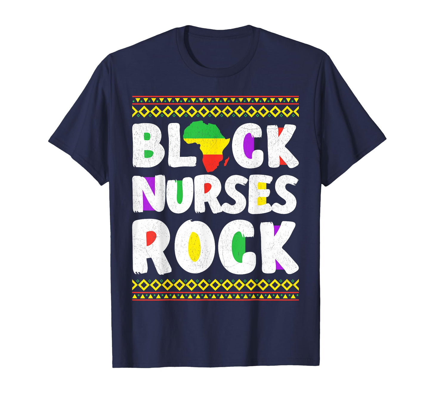African American Black Nurse Rock Juneteenth T-Shirt