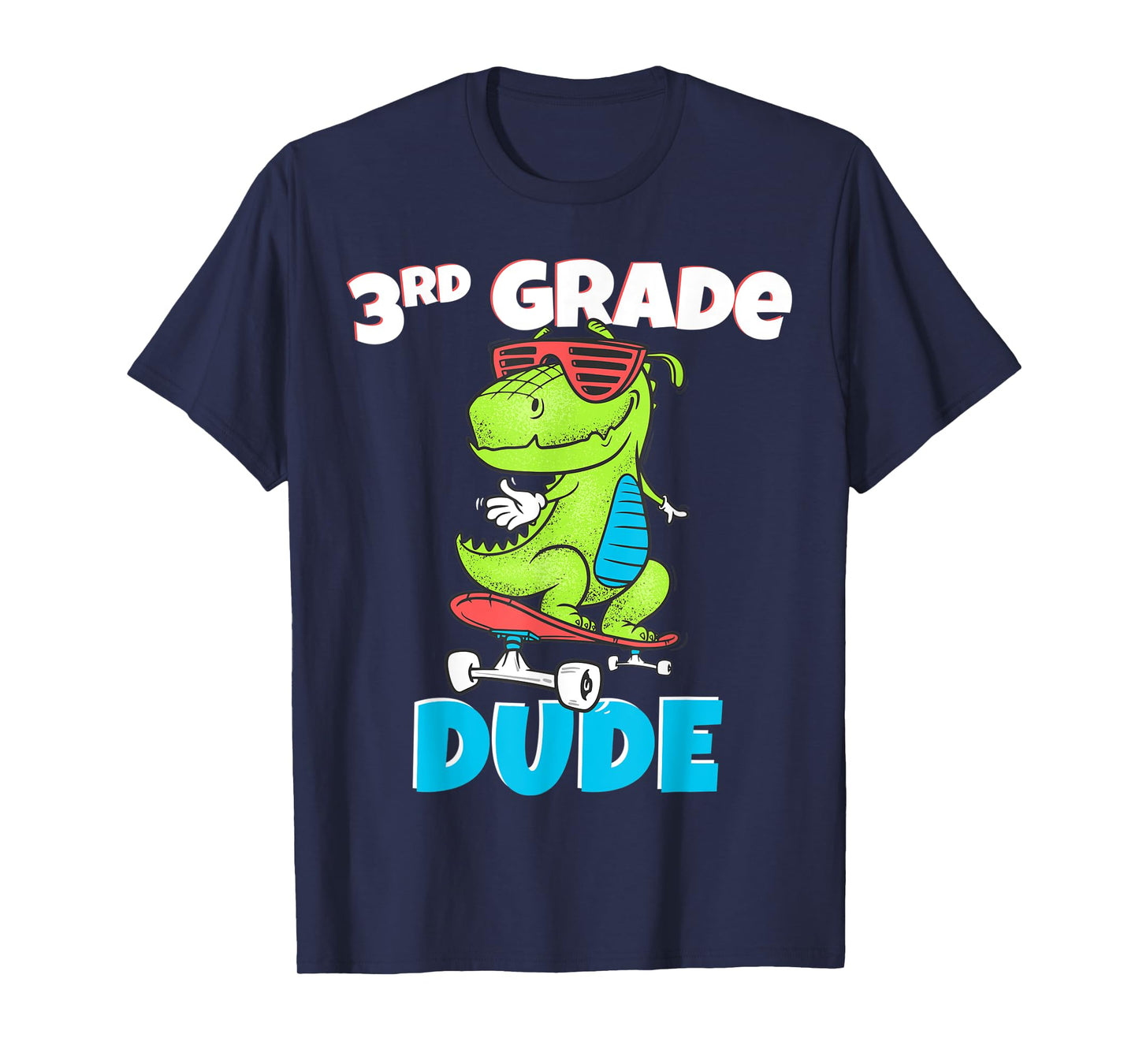 Kids 3rd Grade Dude Shirt Back To School Dinosaur Tshirt T-Shirt