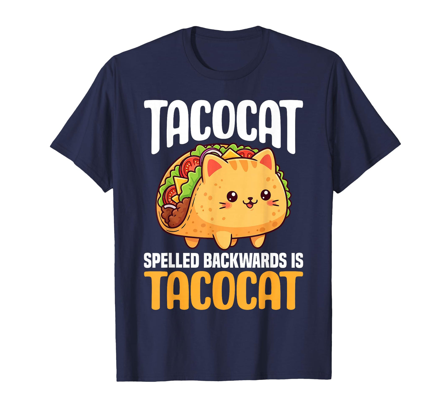 Funny Tacocat Spelled Backwards is Tacocat Funny Cat Lovers T-Shirt