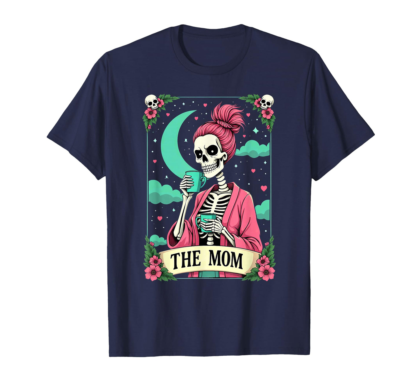 Gothic Tarot Card The Mom Skeleton Coffee T-Shirt