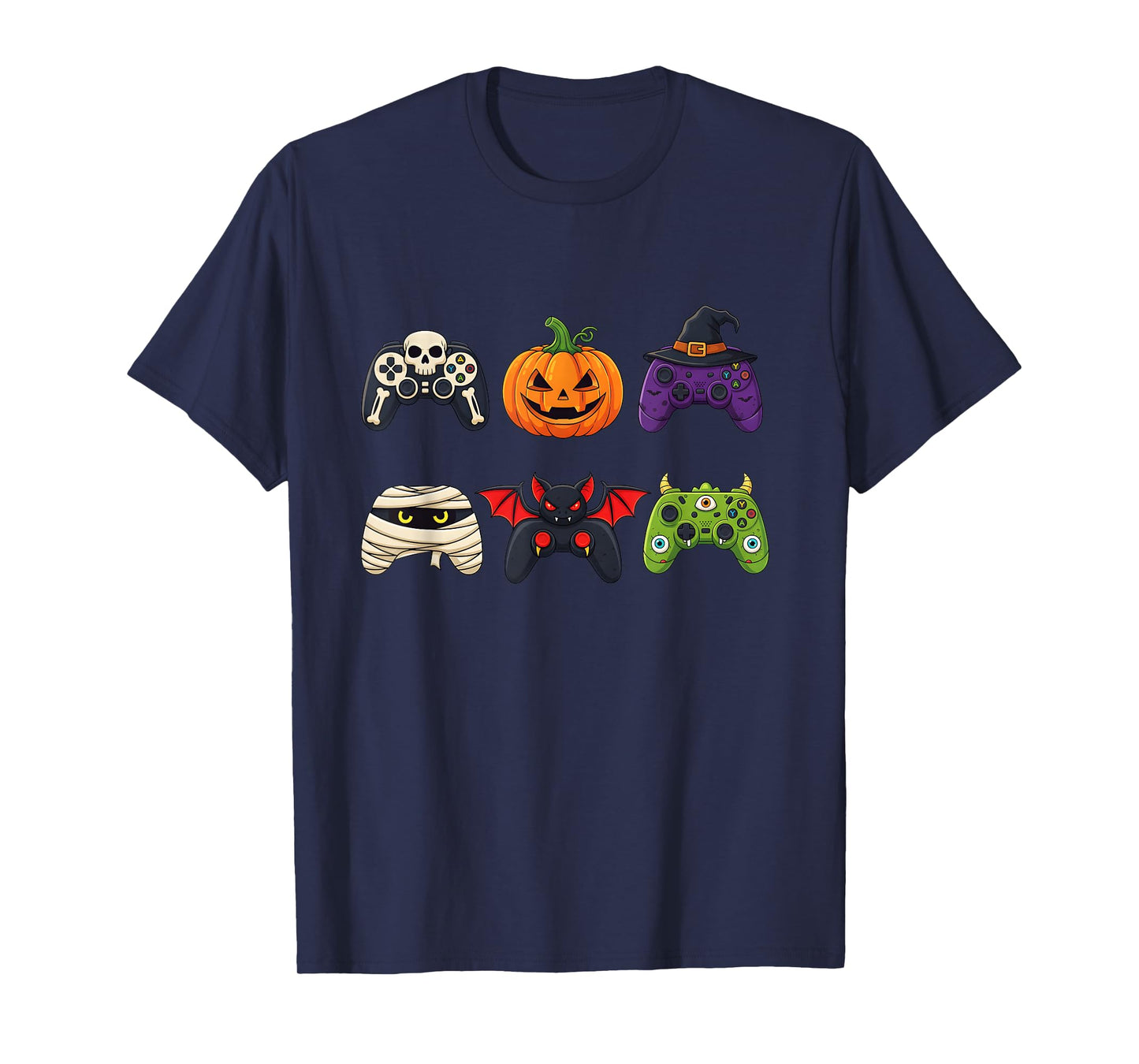 Spooky Halloween Gaming Controllers Funny Tee T-Shirt