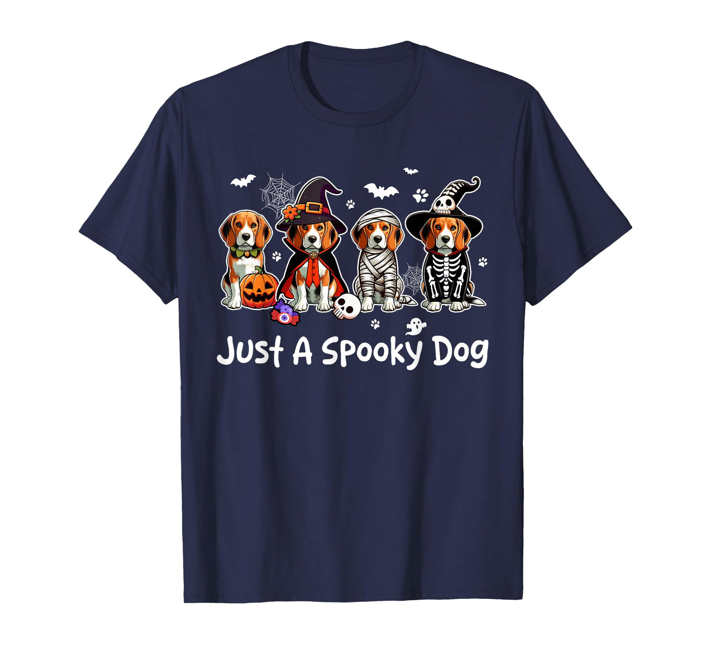 Just A Spooky Halloween Dog Group Beagles As Witch Mummy T-Shirt