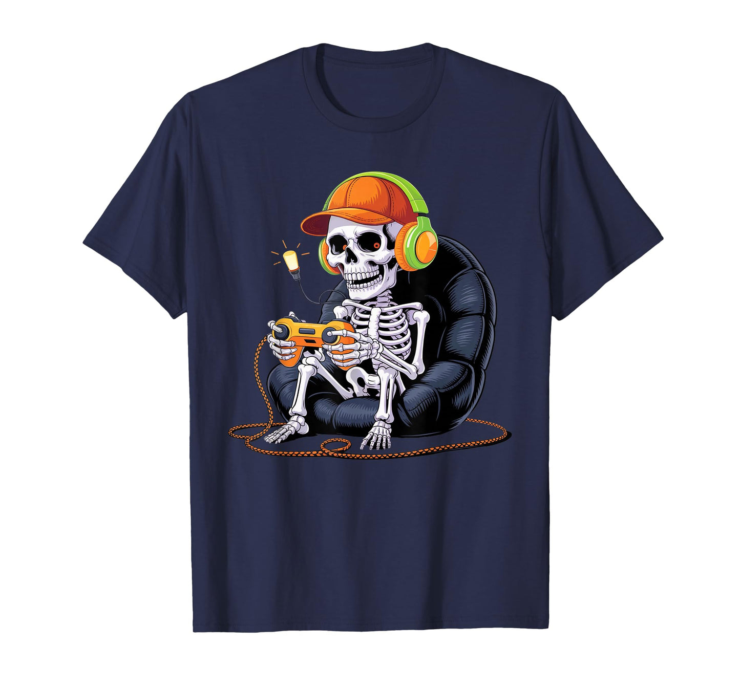 Boy Toddler Halloween Skeleton Gamer Video Gaming Boys Kids T-Shirt