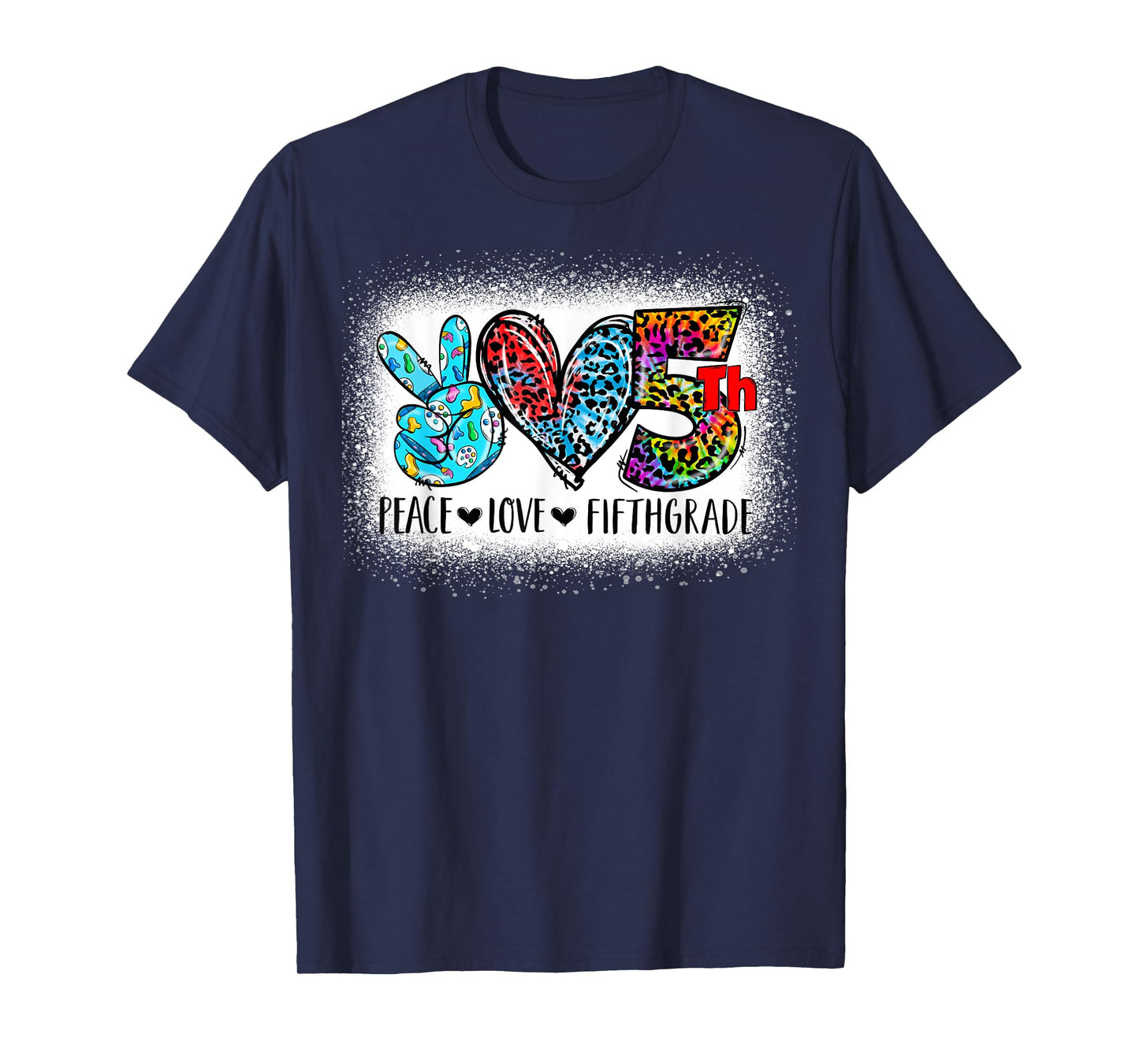 Peace Love Fifth Grade Back To School Team 5th Grade Squad T-Shirt