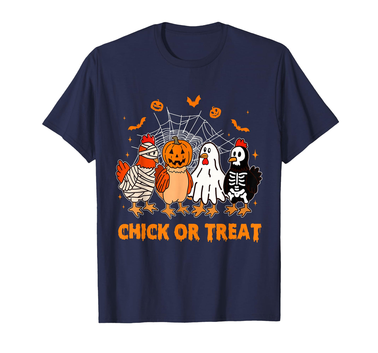 Funny Chick Or Treat Chickens Ghost Witchy Halloween Costume T-Shirt