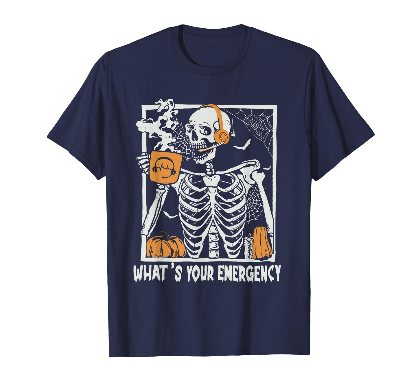 What's Your Emergency Halloween Skeleton 911 Dispatcher T-Shirt