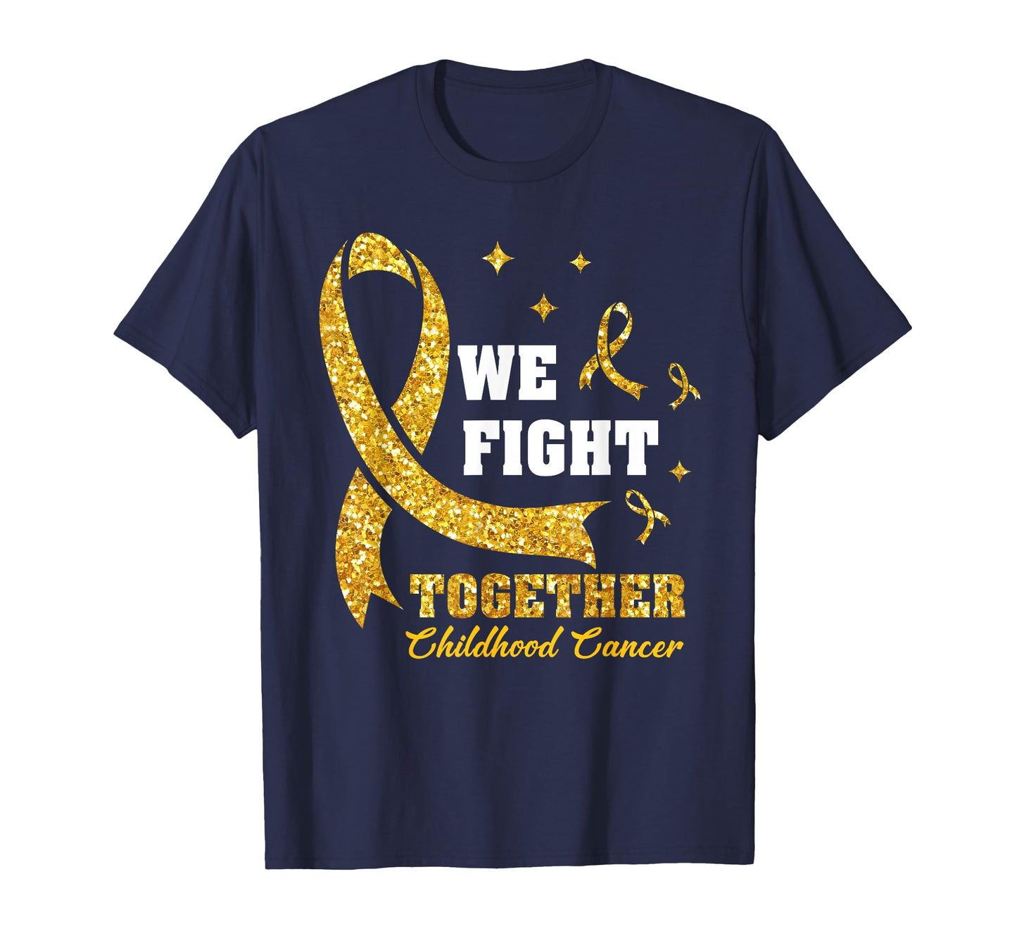We Fight Together Childhood Cancer Awareness Gold Ribbon Kid T-Shirt