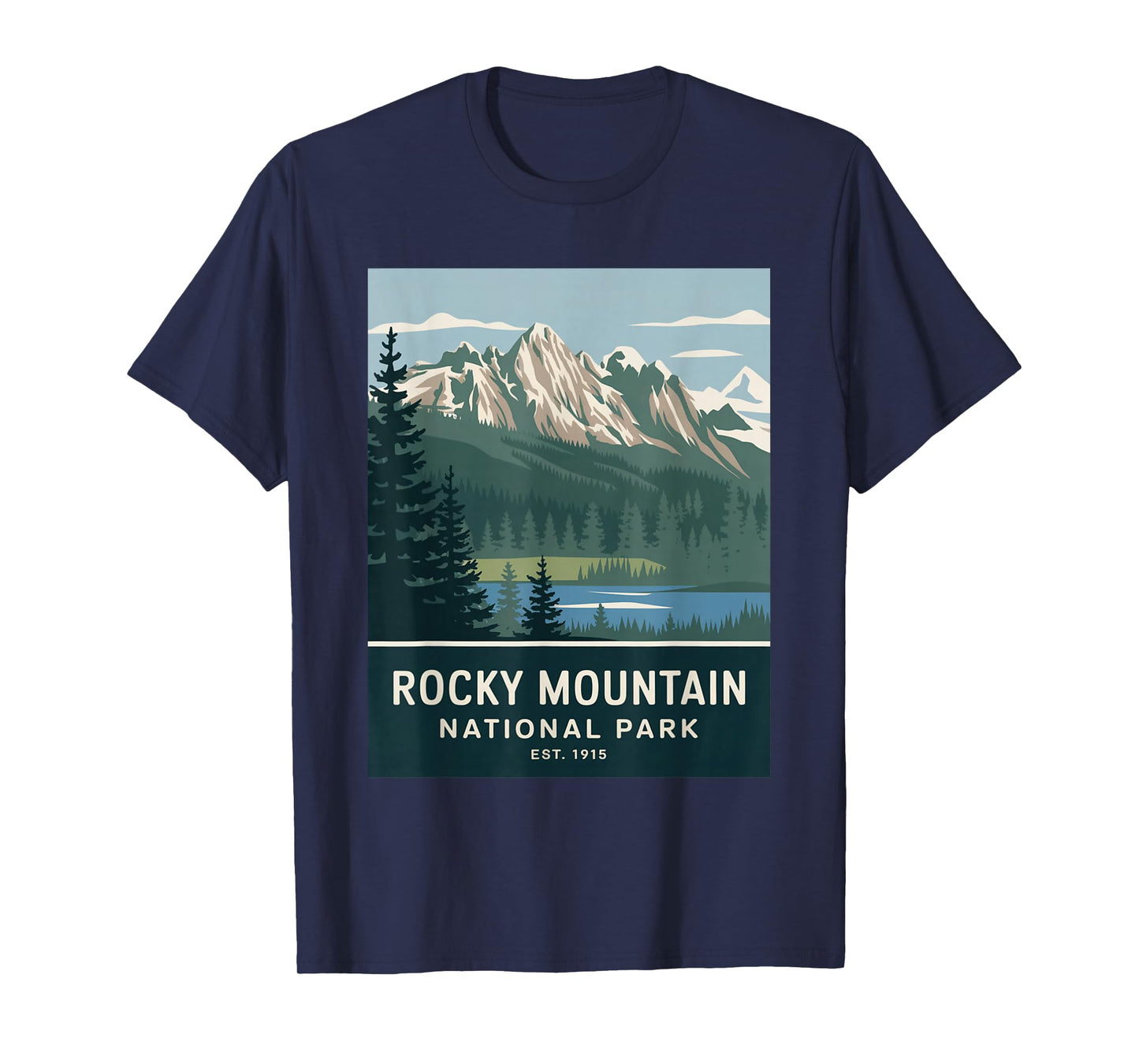Rocky Mountain National Park Camping Hiking Men Women Kids T-Shirt