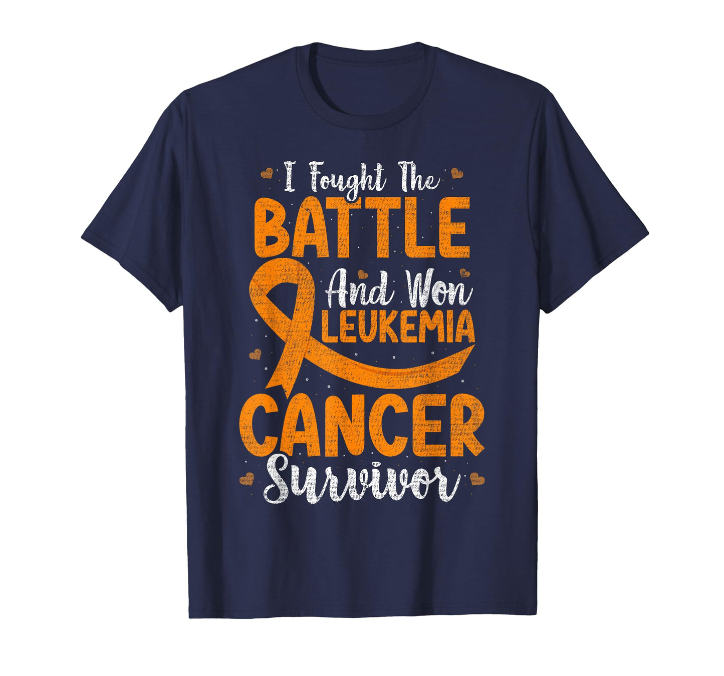 I Fought The Battle And Won Leukemia Cancer Survivor Ribbon T-Shirt
