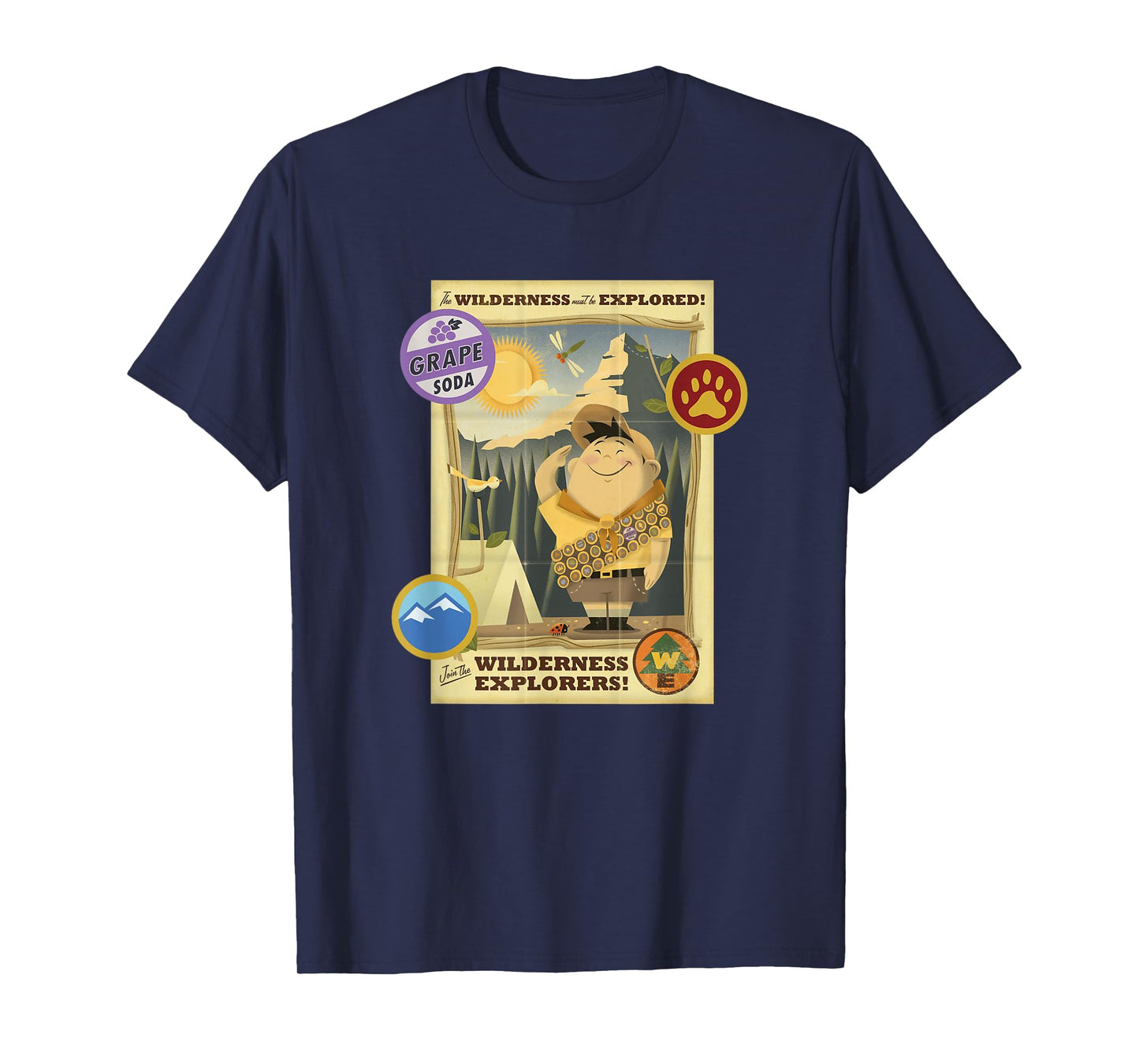 Disney Pixar Up Join The Wilderness Explorers Vintage Poster T-Shirt
