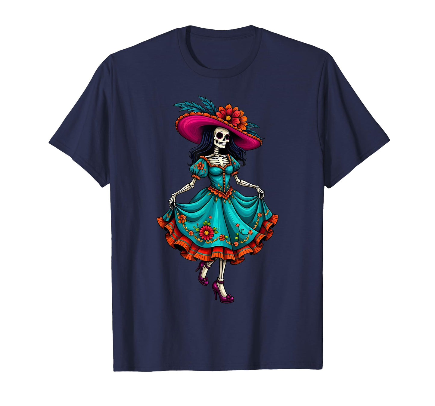 Dia de Los Muertos - Calavera La Catrina Skeleton 5 T-Shirt