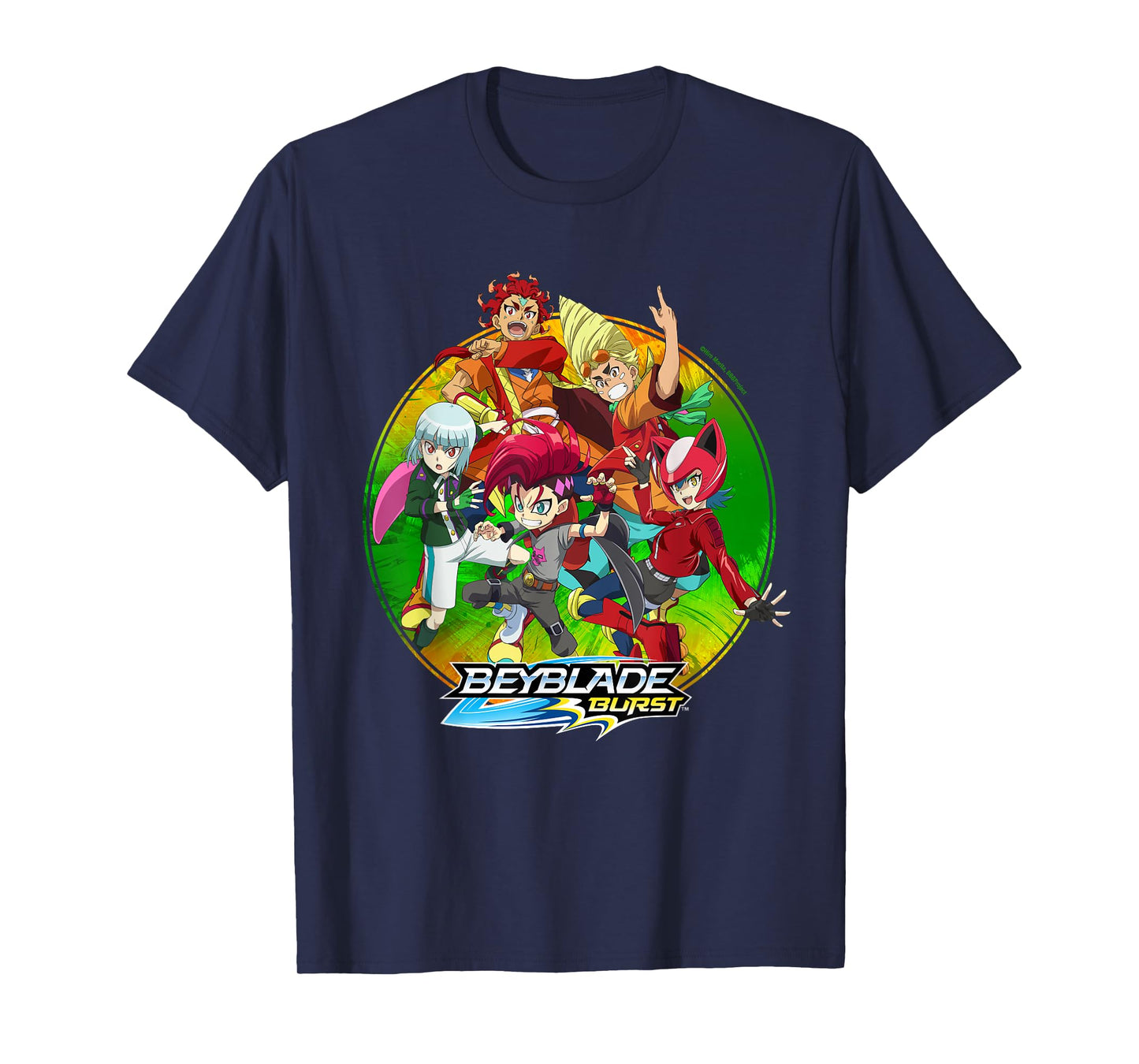 Hasbro BEYBLADE BURST QUADDRIVE Unisex-Kids Black Cotton 60% Polyester 40% Classic Fit Collarless Crew Neck Short Sleeve T-Shirt