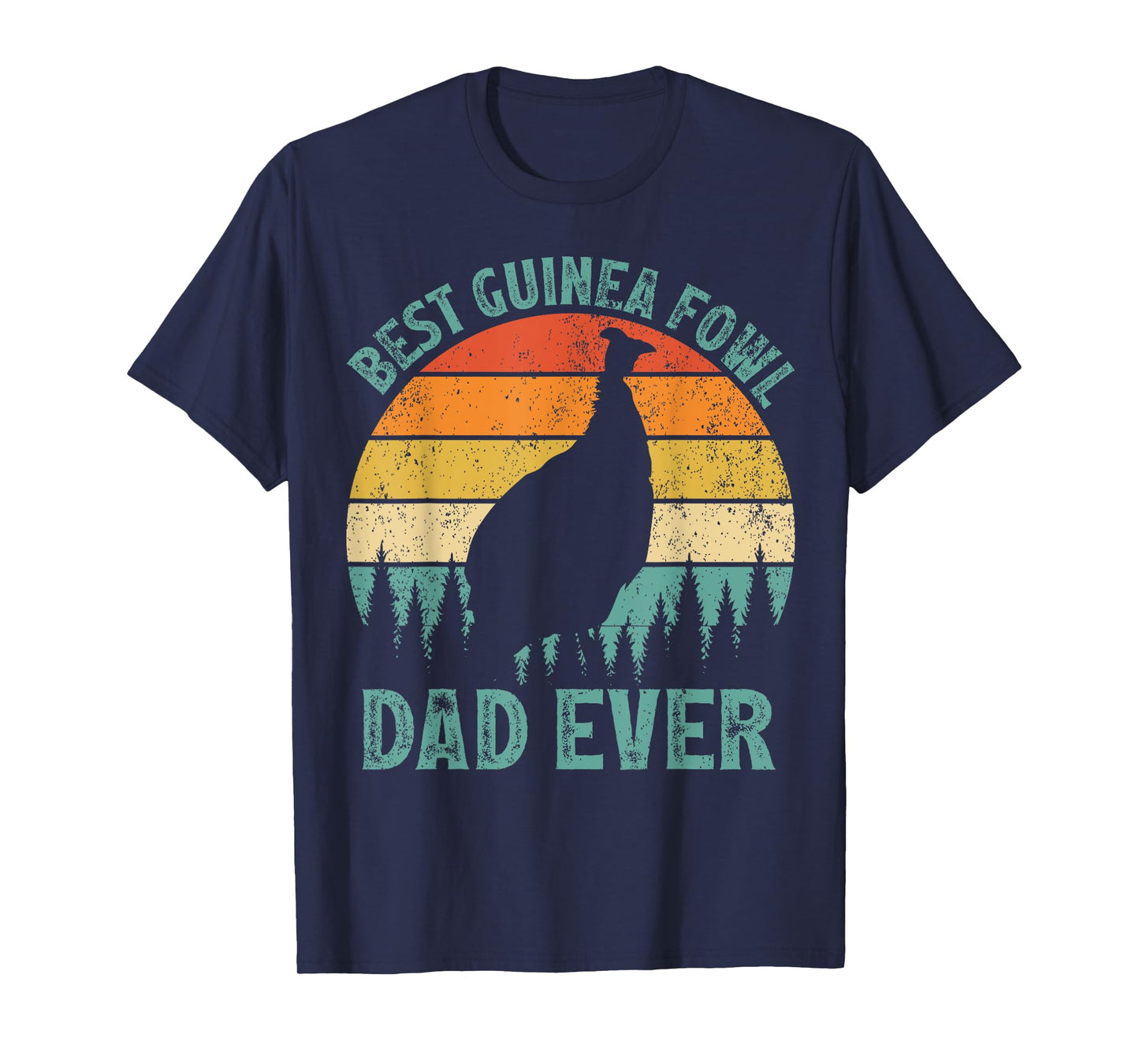 Funny Vintage Best Guinea Fowl Dad Ever Father's Day T-Shirt