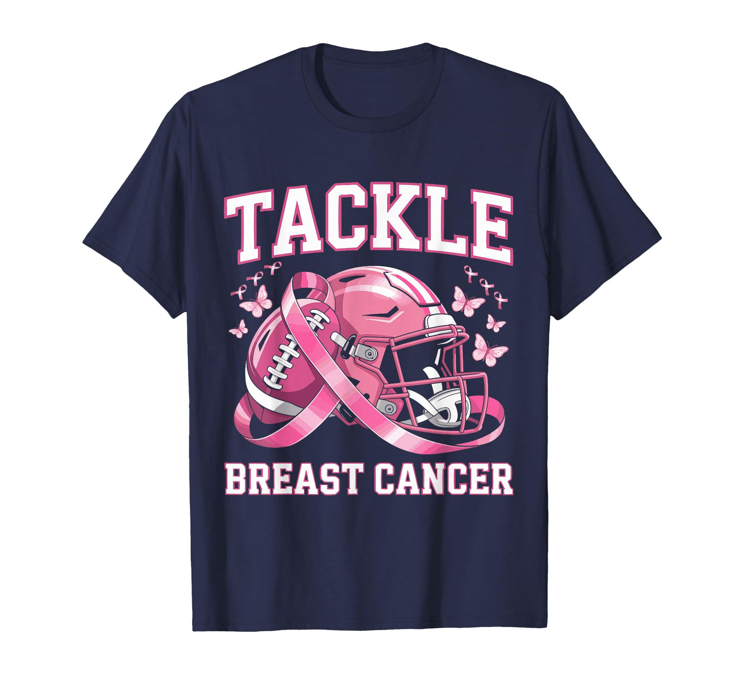 Tackle Breast Cancer Awareness American Football T-Shirt