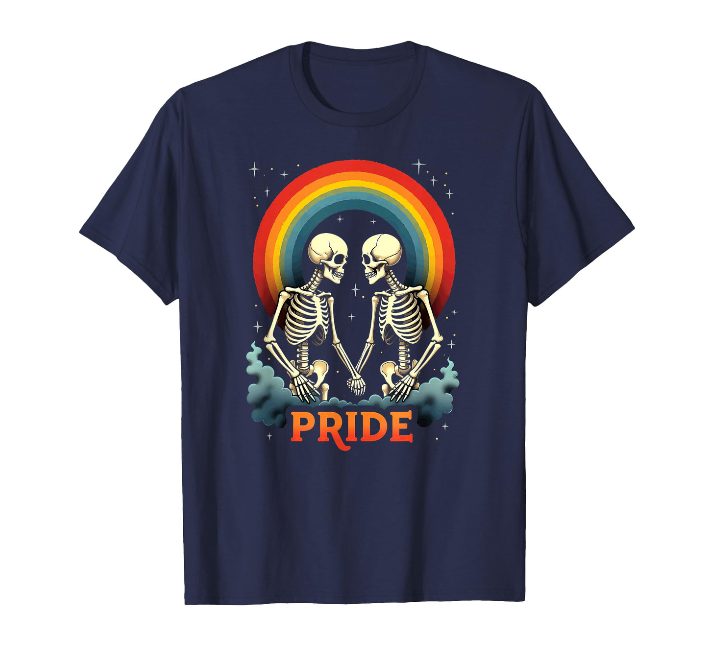 Tarot Card Pride LGBT Gay Lesbian Rainbow Skeleton Halloween T-Shirt