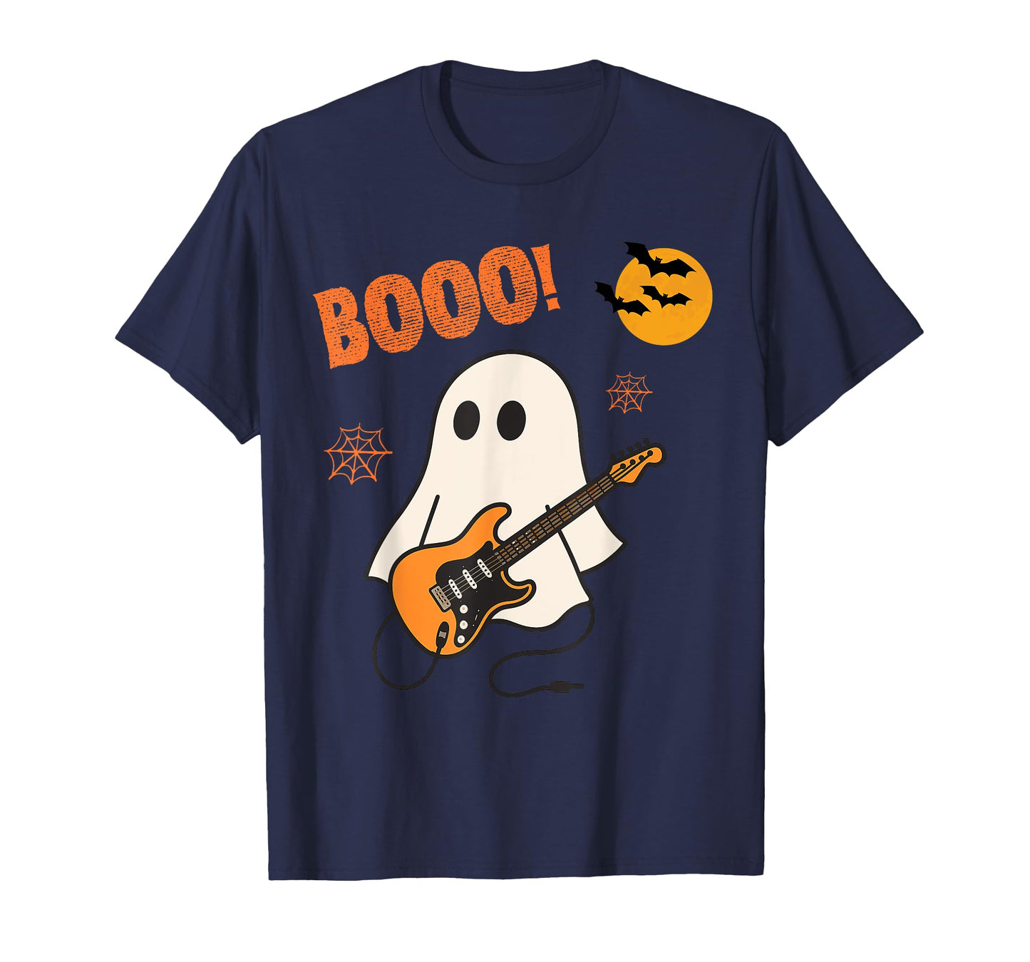 Vintage Halloween Spooky Guitar Rock Funny Skeleton Costume T-Shirt
