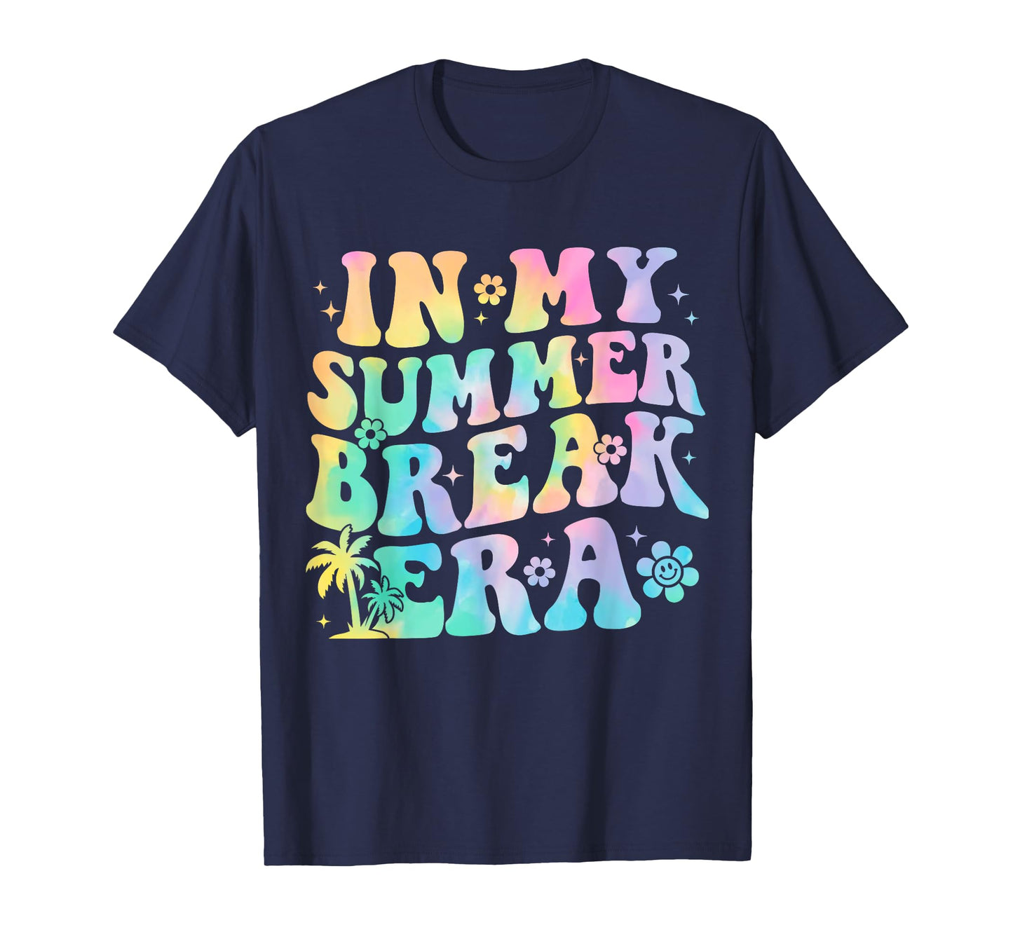 In My Summer Break Era Teacher Summer Break Vacation Groovy T-Shirt