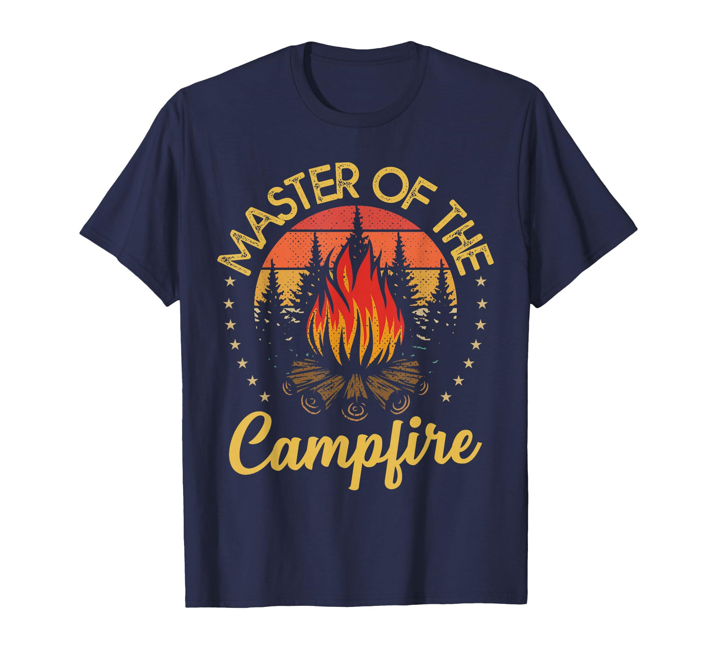 Funny Camping and Hiking Gifts for Men and Women Master of the Campfire Vintage Camping Lovers T-Shirt
