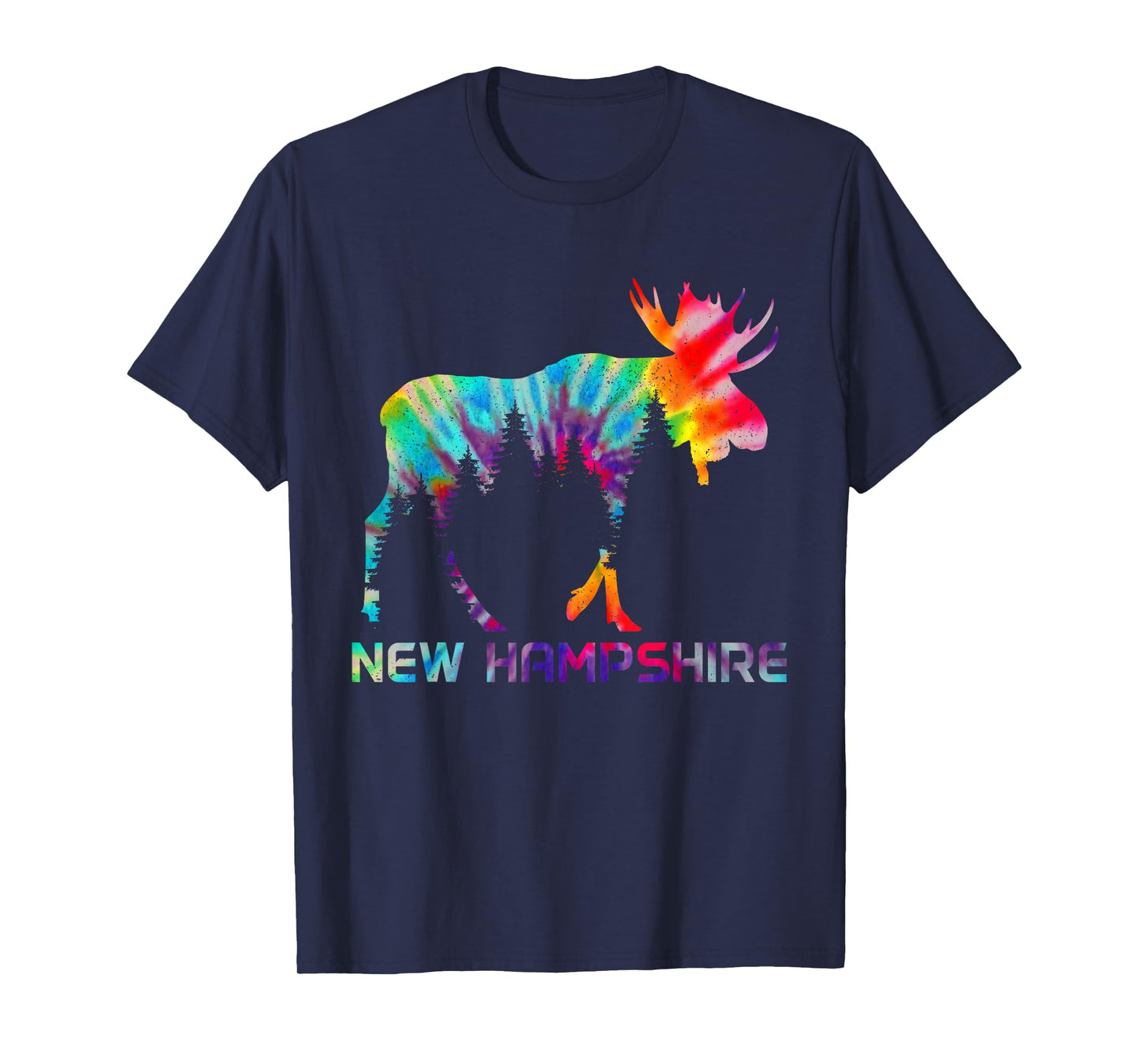 New Hampshire Vintage Tie Dye Souvenir Elk T-Shirt
