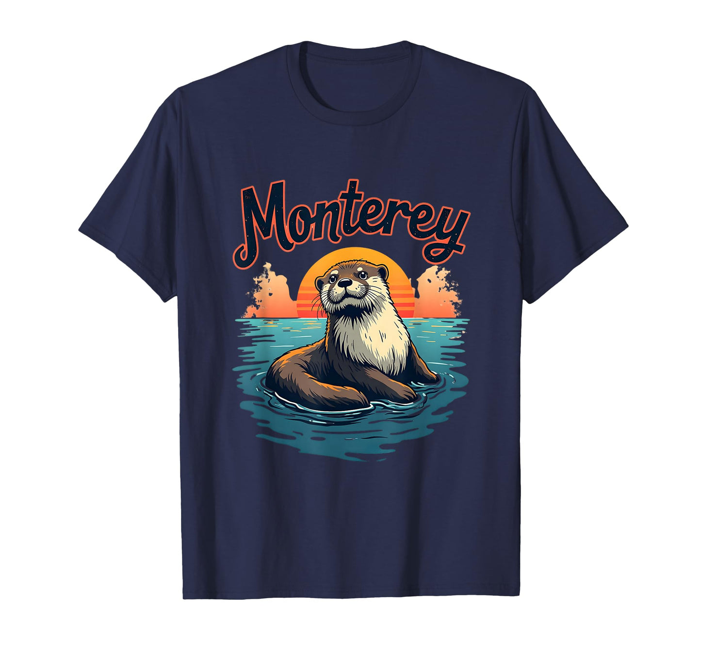 Vintage Sea Otter Monterey California 90s Aquarium Ocean T-Shirt