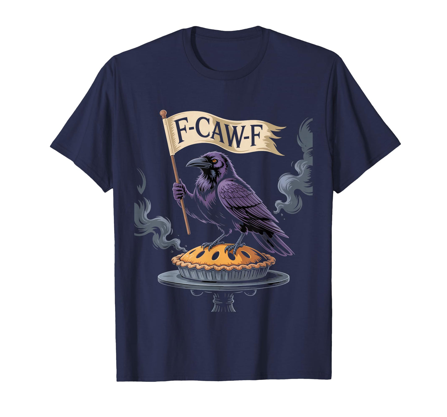 F-CAW-F Crow Thanksgiving Calories Don't Count Funny Turkey T-Shirt