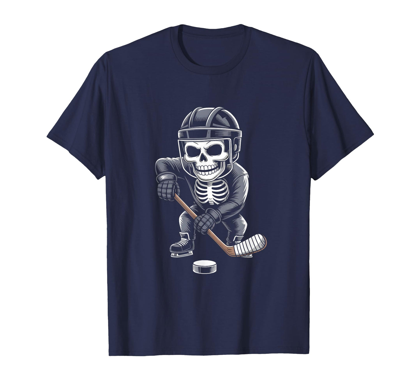 Halloween Skeleton Ice Hockey T-Shirt