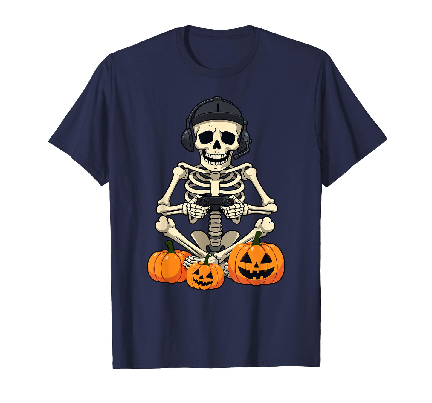 Halloween Skeleton Video Game Gaming Gamer Boys Kids Funny T-Shirt
