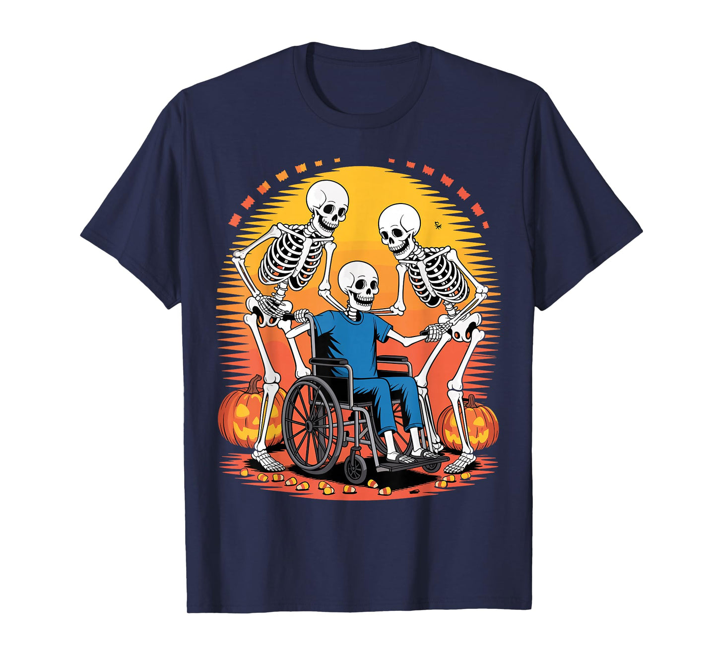 Nurse Skeletons Halloween Healthcare CNA Medical Crew T-Shirt