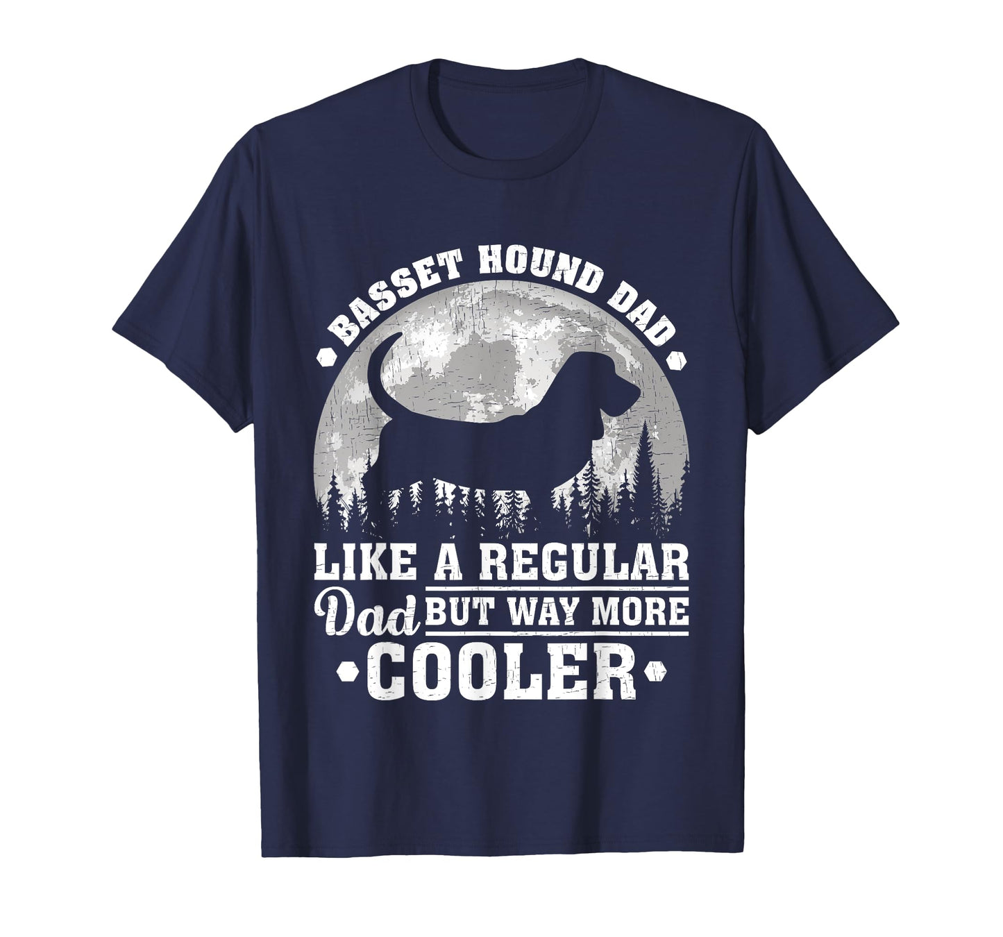 Basset Hound Dad Like A Regular Dad Funny Dog Father's Day Men T-Shirt