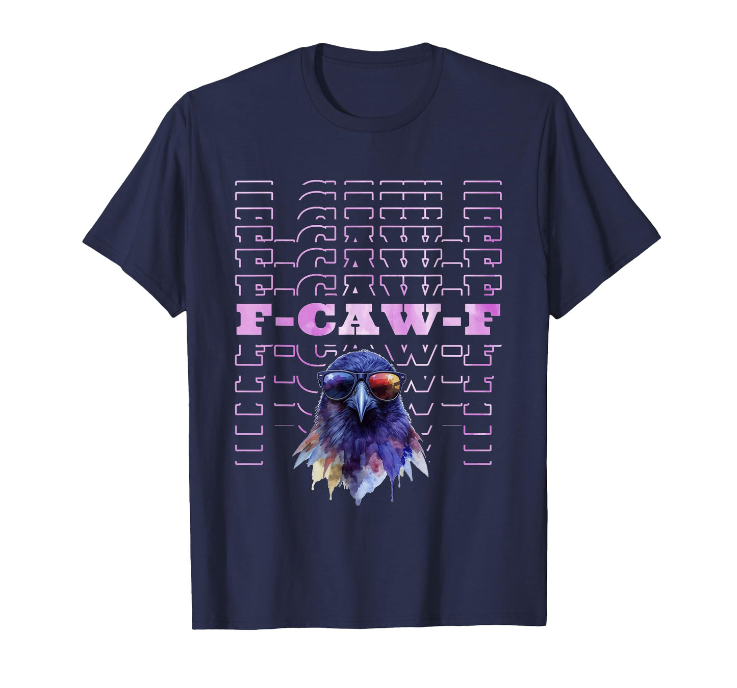 F-Caw-F Funny Retro Crow Raven Meme Men Women T-Shirt