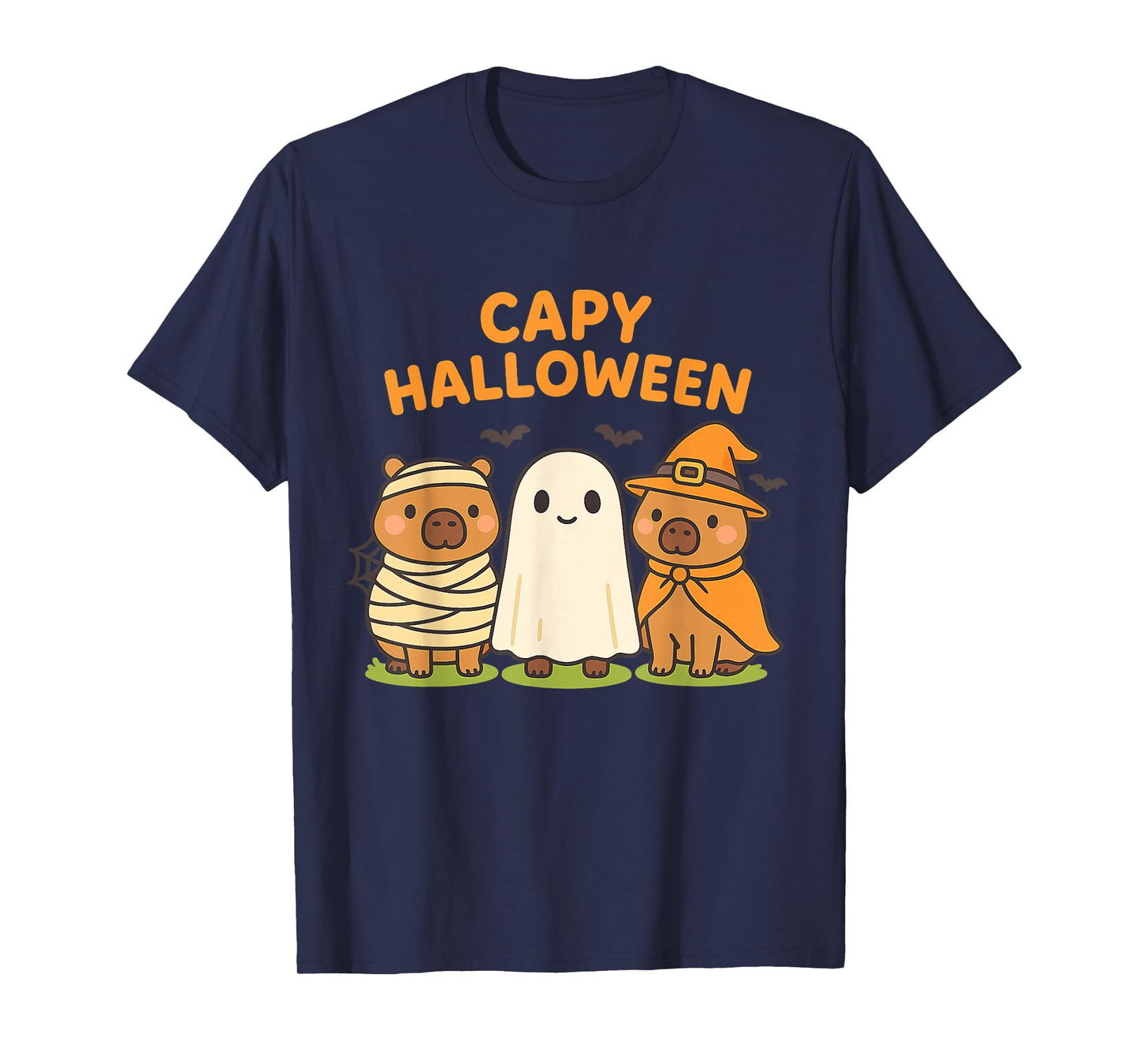Capy Halloween Boys Girls Cute Capybara Halloween Costume T-Shirt