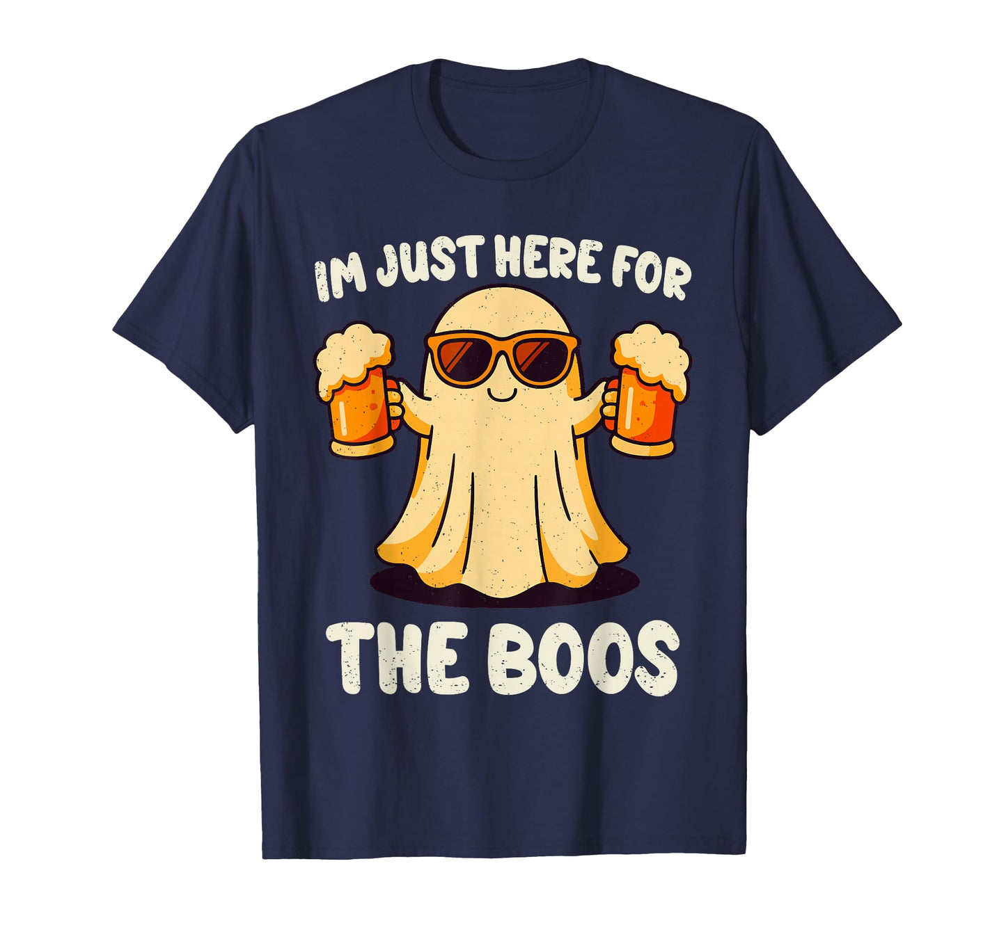 Im Just Here for The Boos Halloween Funny Ghost Men Women T-Shirt
