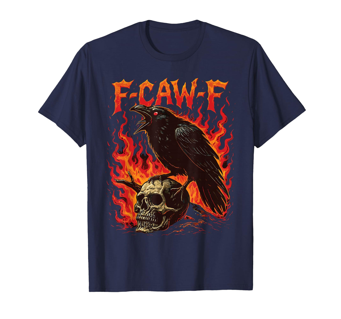 F-Caw-F Funny Gothic Crow Raven Black Bird T-Shirt