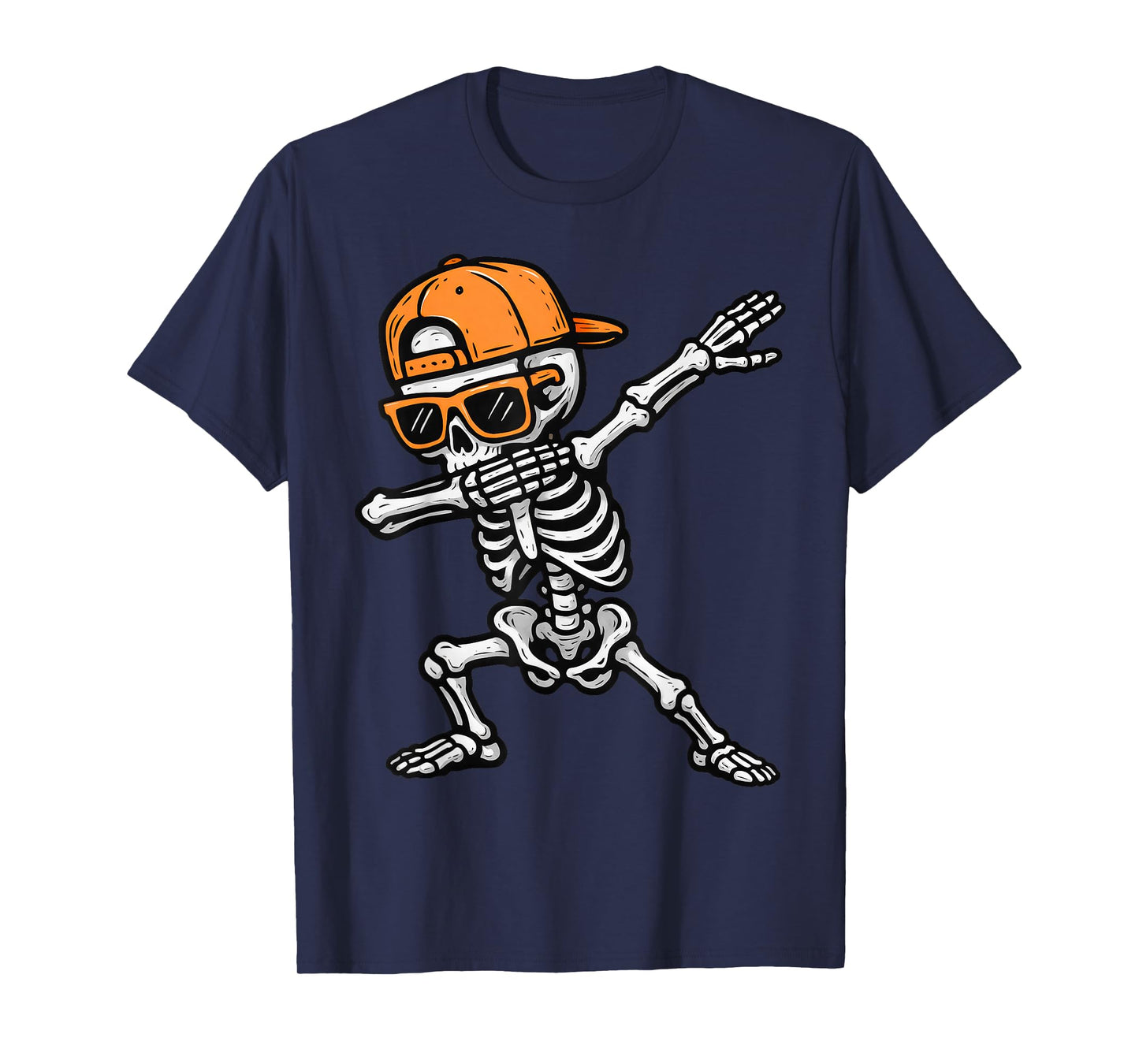 Dabbing Skeleton Halloween Dab Trick Or Treat Boys Men Kids T-Shirt