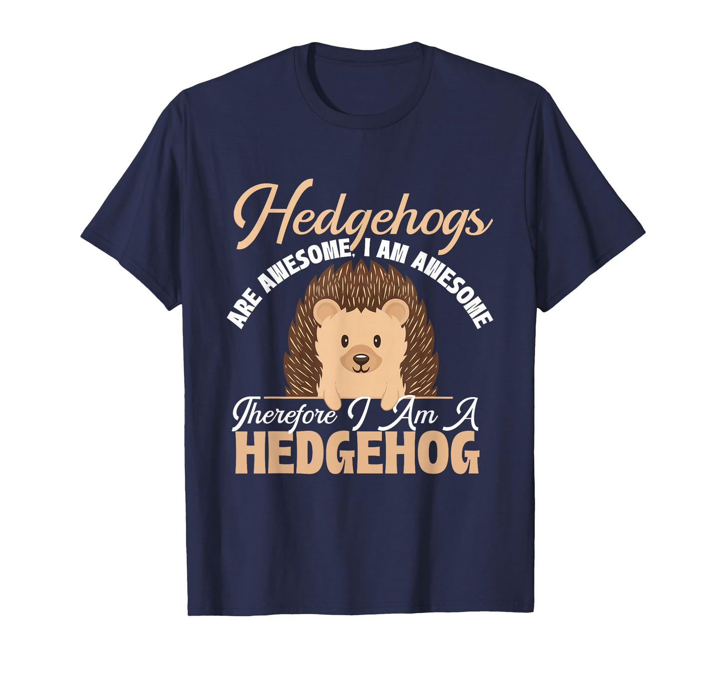 Funny Hedgehog Shirts Unisex-Adults Hedgehog Lovers Nature Enthusiasts T-Shirt Black Small Modern Crew Neck Short Sleeve Classic Fit Cotton Polyester All Seasons Exclusive Hedgehog Design