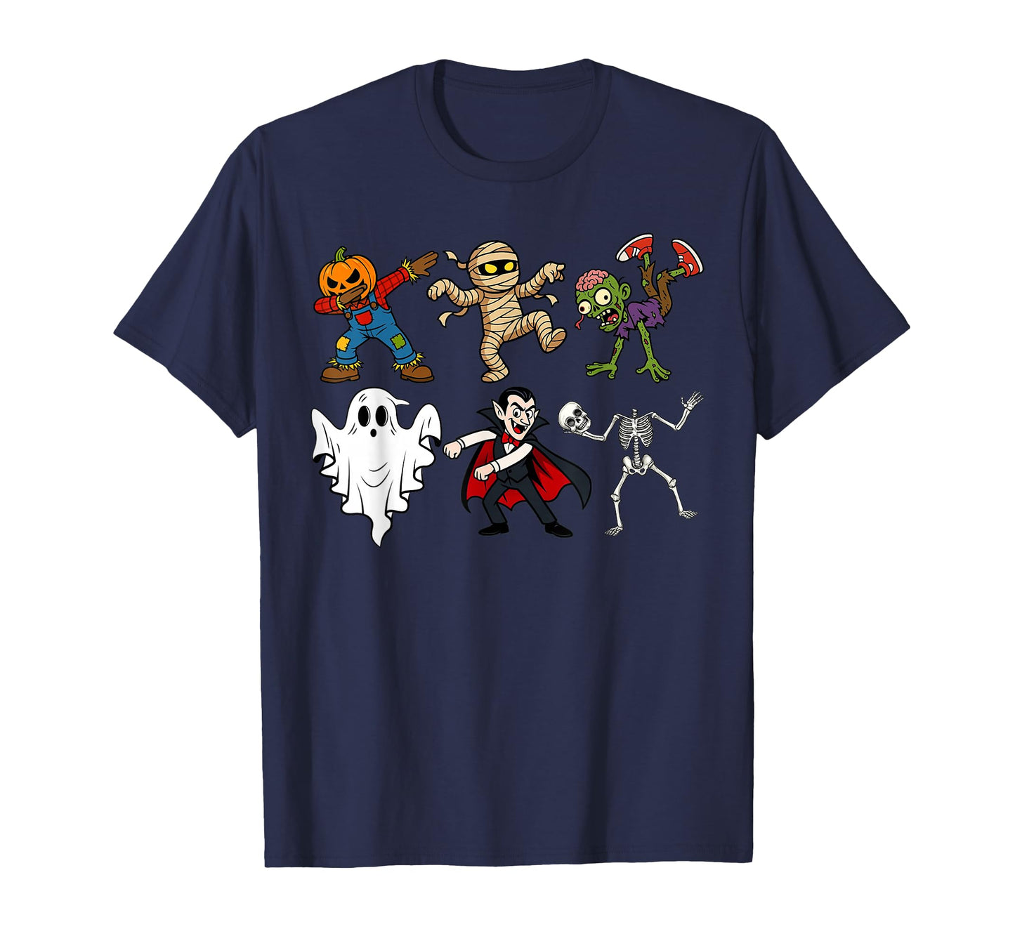 Halloween Dancing Boys Skeleton Zombie Scary Pumpkin Mummy T-Shirt