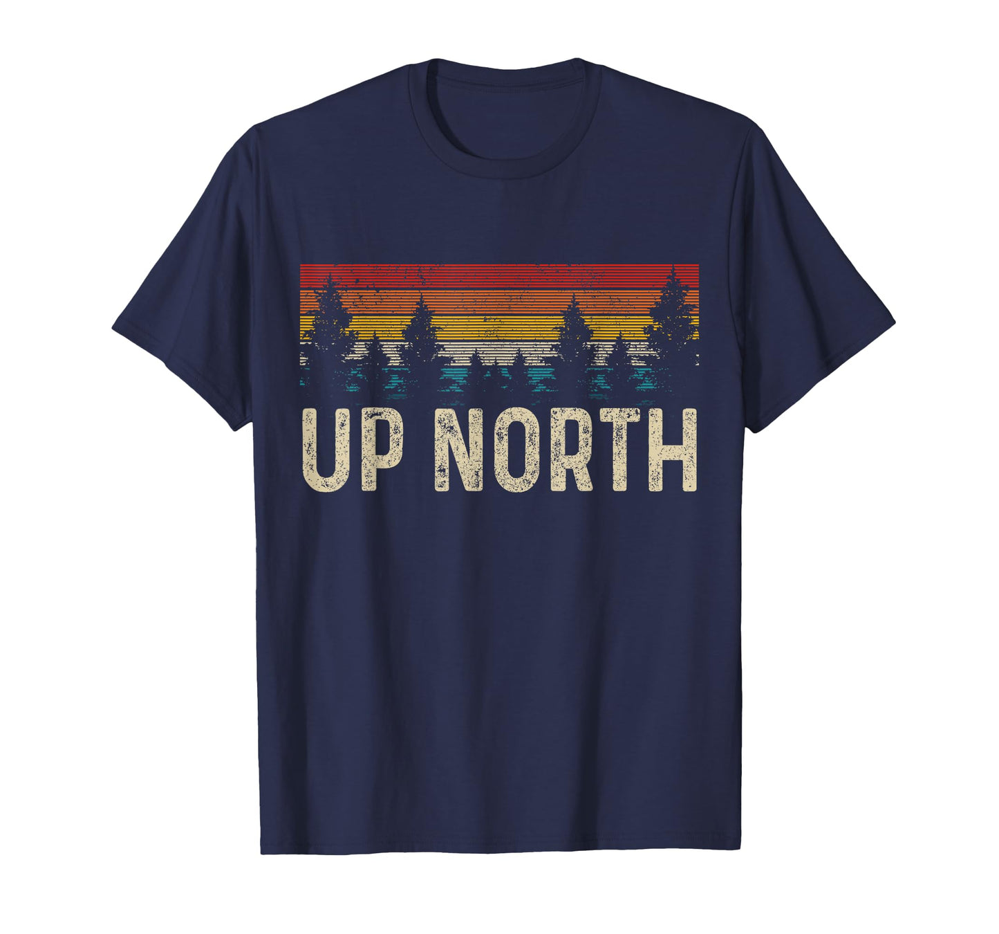 Up North Vintage Hiking Nature Camping Alaska PNW Hiker T-Shirt